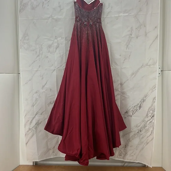 Rachel Allan Couture Liquid Beaded and stones hi end national state local formal - Picture 9 of 11